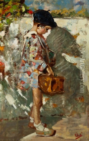 Der Schuljunge Oil Painting - Vincenzo Irolli