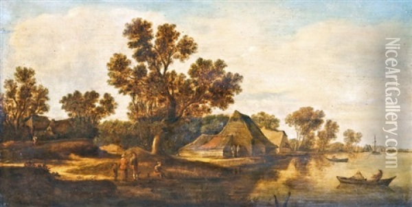 Vizparti Taj Oil Painting - Salomon van Ruysdael