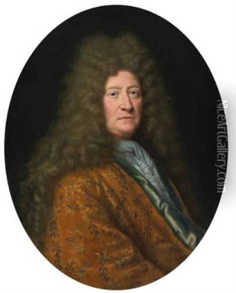Portrait Of The Edouard Colbert, Marquis De Villacerf Oil Painting - Pierre Mignard the Elder