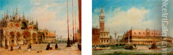 St. Mark's Square Oil Painting - Giovanni Grubas