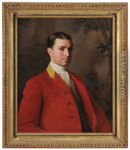 Portrait Of A Prominent Bostonian Gentleman In Riding 'pinks' Oil Painting - William McGregor Paxton