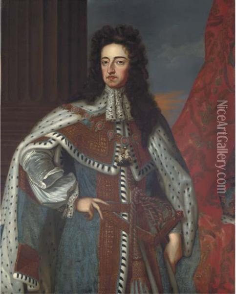 Portrait Of King William Iii (1650-1702) Oil Painting - Sir Godfrey Kneller