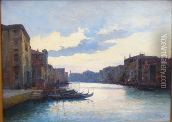 Venise Au Crepuscule Oil Painting - Marius Reynaud