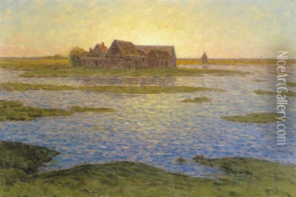 Oversvammat Landskap, Oland Oil Painting - Per Ekstroem