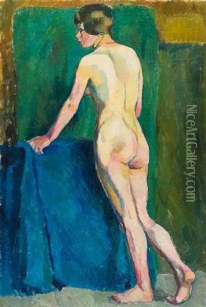 Stehender Weiblicher Akt Oil Painting - Paula Gans