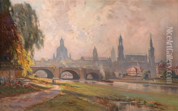 Dresden Vom Palaisgarten Oil Painting - Karl Quarck