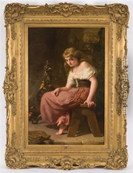 Cinderella Oil Painting - Henry Lejeune