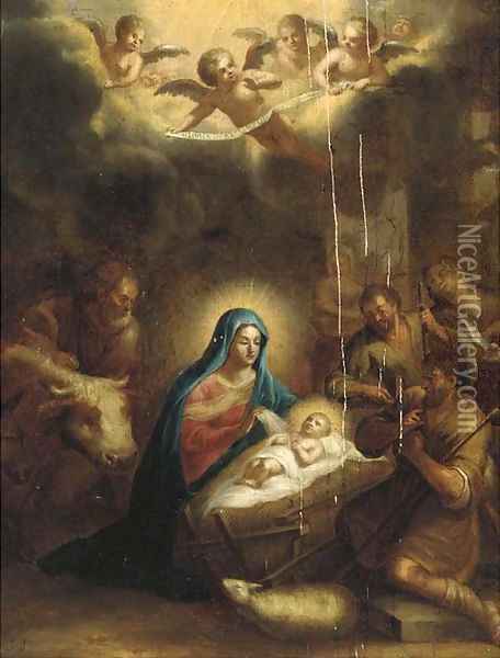 The Adoration of the Shepherds Oil Painting - Francis Verwilt