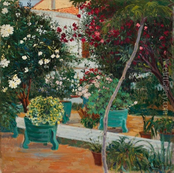 Jardin Oil Painting - Alexandre Cardunets