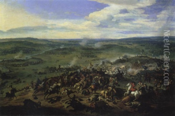 Die Schlacht Bei Hochstadt Oil Painting - Jan van Huchtenburg