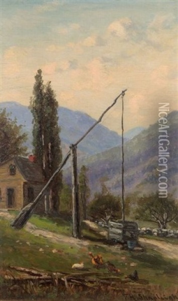 Old Well Sweep Oil Painting - Frank Henry Shapleigh