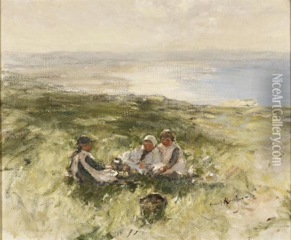 Picnic In The Dunes Oil Painting - Robert Gemmell Hutchison