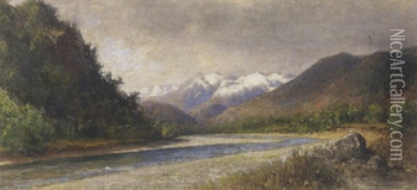 In The Andes Of Chile, South America Oil Painting - Henry A. Ferguson