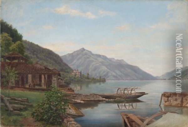 Campione D'italia Oil Painting - Heinrich Naegeli