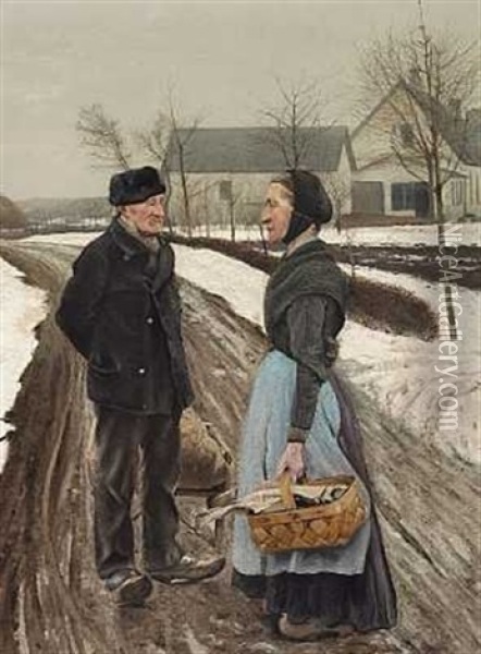 Et Lille Hvil Oil Painting - Laurits Andersen Ring