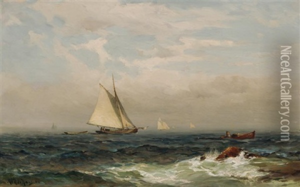 Morning Catch, Long Island Oil Painting - Mauritz Frederick Hendrick de Haas