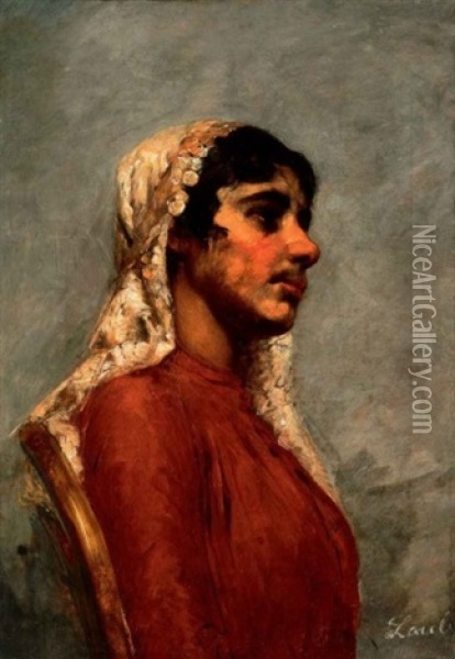 Ciganylany (gypsy Girl) Oil Painting - Philip Alexius De Laszlo