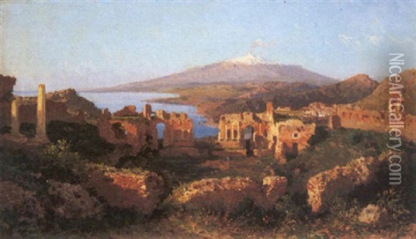 Il Teatro Di Taormina Oil Painting - Alessandro la Volpe