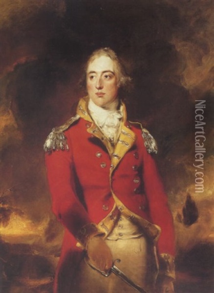 Portrait Of Colonel David Markham Oil Painting - Thomas Lawrence