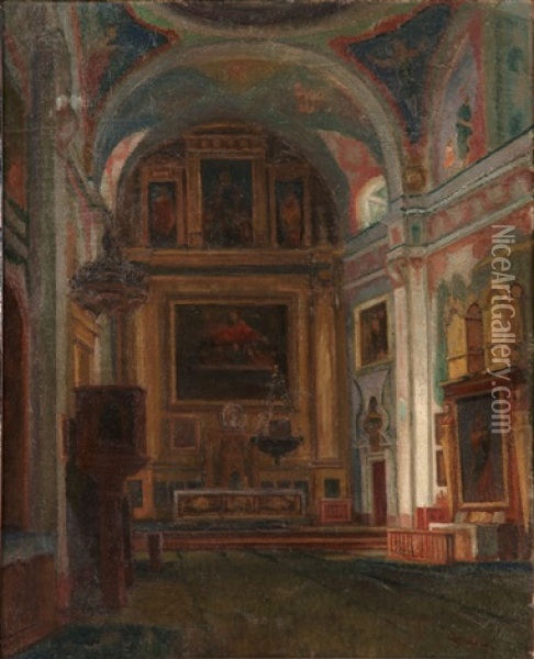 Iglesia De Los Venerables, Sevilla Oil Painting - Carlos Lezcano