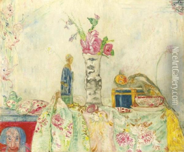 Nature Morte Aux Chinoiseries Oil Painting - James Ensor