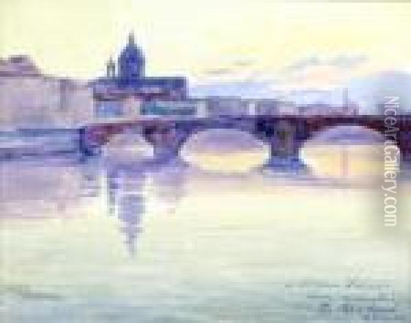 Florence. Oil Painting - Pierre Abatucci