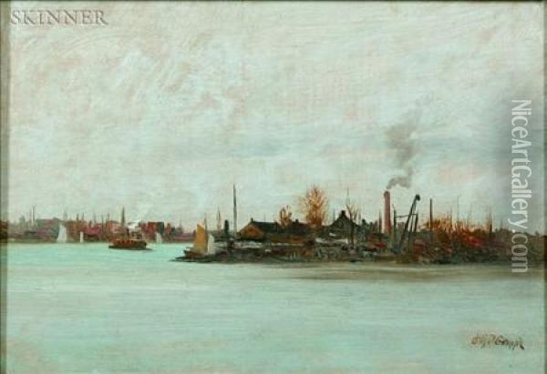 Gloucester Harbor Oil Painting - Charles Paul Gruppe