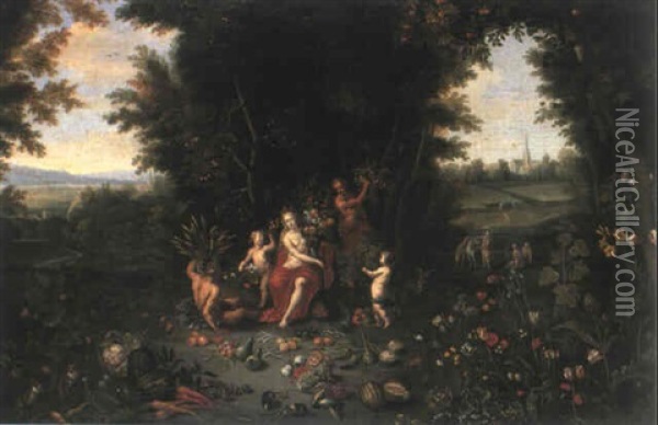 Allegorie De L'ete Oil Painting - Hendrik van Balen the Elder