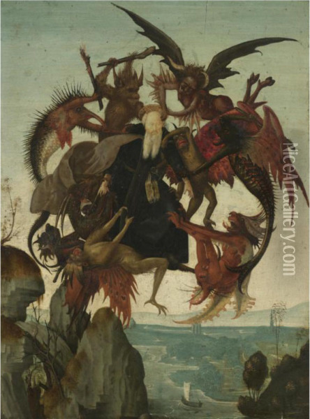 The Temptation Of Saint Anthony Oil Painting - Domenico Ghirlandaio