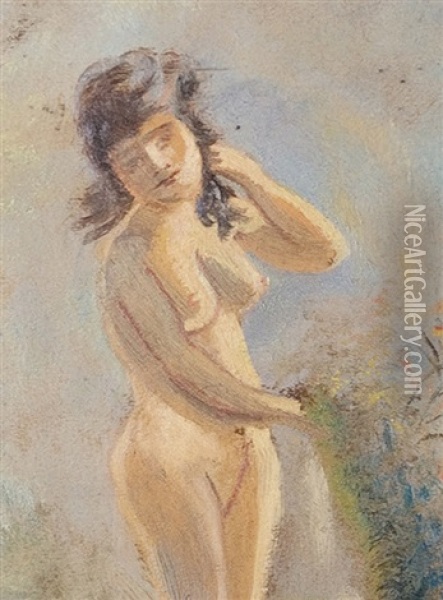 Frolicking Nude Oil Painting - Louis Michel Eilshemius