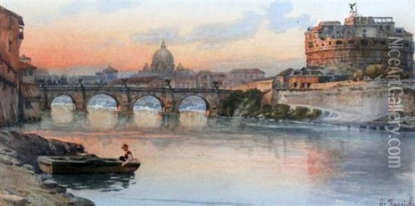 View Of Rome Oil Painting - Gaetano Facciola