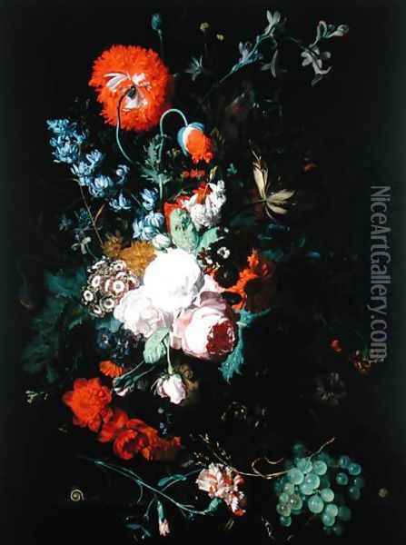 Still Life with Flowers and Fruit Oil Painting - Jan Van Huysum