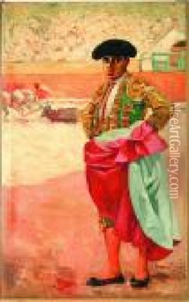 Torero A Pie Oil Painting - Carlos Ruano Llopis