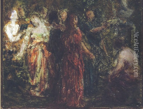 Homage To Schumann Oil Painting - Henri Fantin-Latour