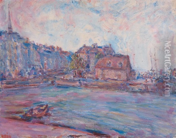 Le Bassin A Honfleur Oil Painting - Paul Kron