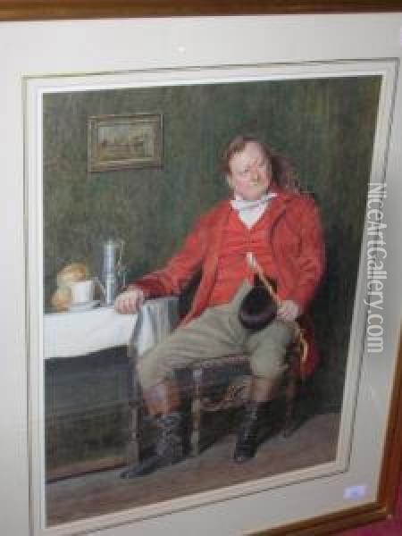 ' The Oldmaster' Watercolour Oil Painting - James Dromgole Linton