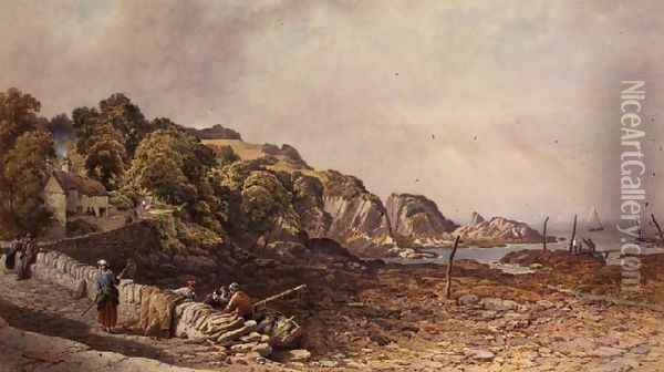 Lee near Ilfracombe, 1867 Oil Painting - Aaron Edwin Penley