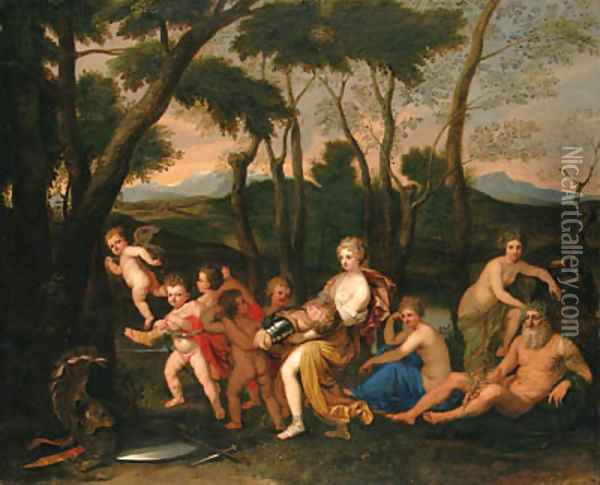 The Abduction of Rinaldo Oil Painting - Nicolas Poussin