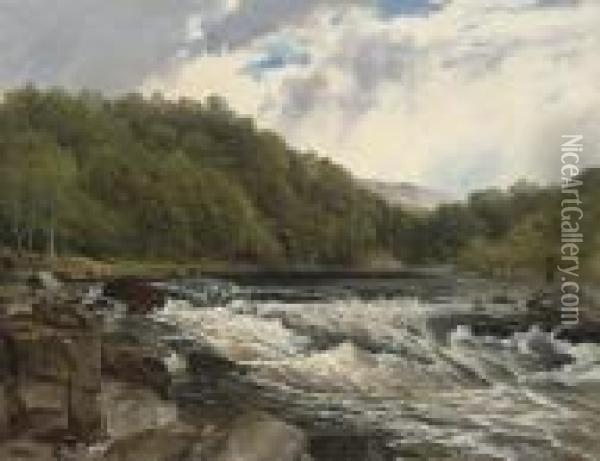 The River Awe, Argyllshire Oil Painting - Frederick Richard Lee