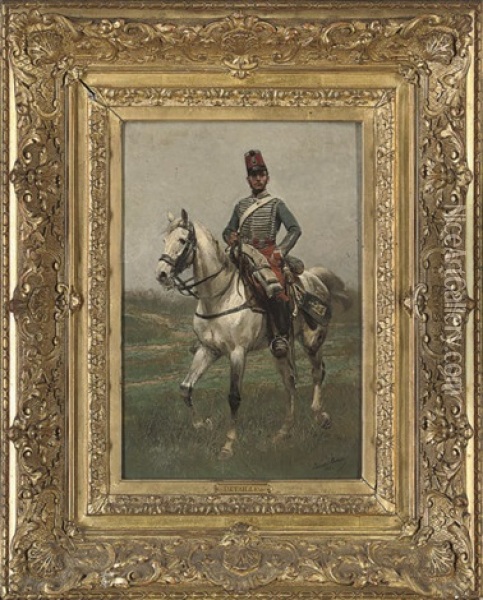 A French Cavalryman Oil Painting - Edouard Jean Baptiste Detaille