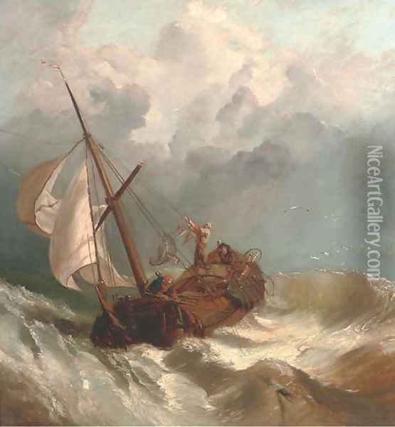 On turbulent waters Oil Painting - Clarkson Stanfield