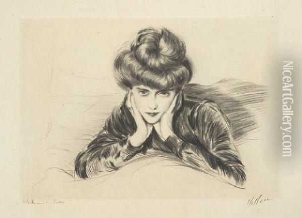 Alice, Epouse De L'artiste Oil Painting - Paul Cesar Helleu