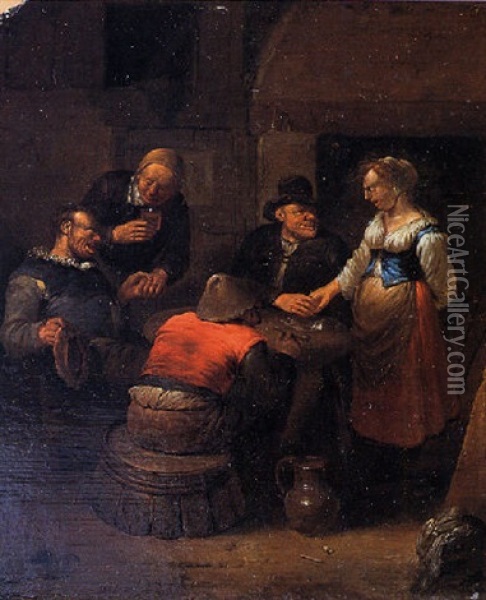 Vrolijk Gezelschap In Een Herberg Oil Painting - Egbert van Heemskerck the Elder