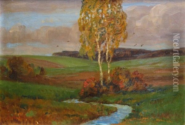 Landscape Near Rinkenis Oil Painting - Anton Nissen