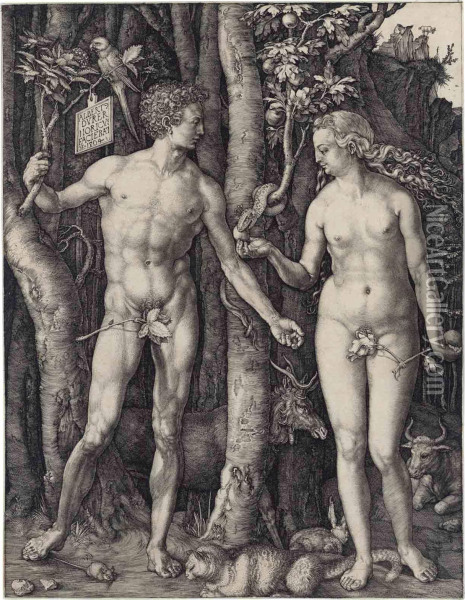 Adam And Eve Oil Painting - Adam Albrecht