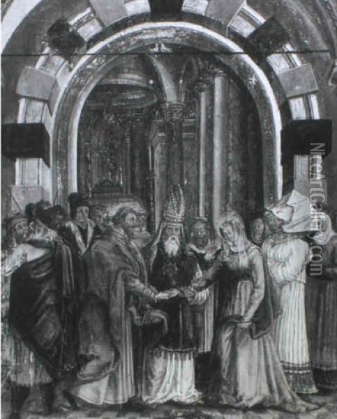 The Betrothal Of The Virgin Oil Painting - Albrecht Duerer