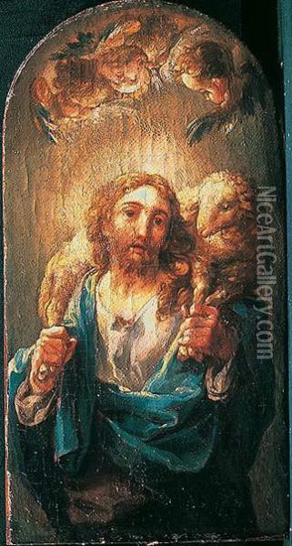 El Buen Pastor, C. 1801 Oil Painting - Vicente Lopez y Portana