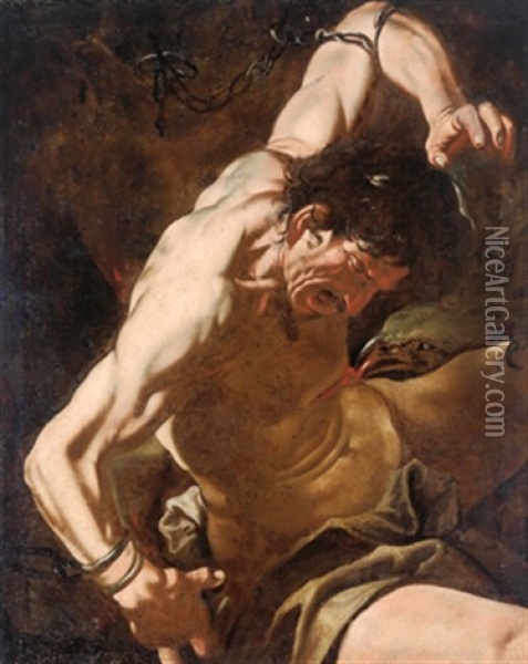 Prometeo Oil Painting - Jusepe de Ribera