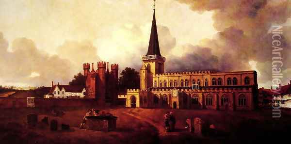 St. Mary's Church, Hadleigh Oil Painting - Thomas Gainsborough