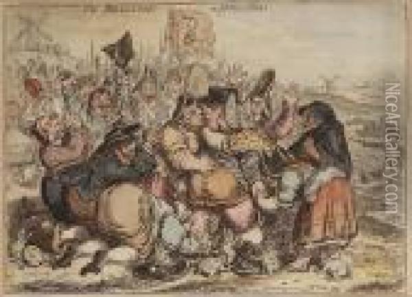 The Reception In Holland Oil Painting - James Gillray